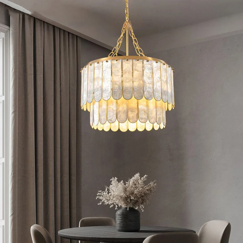 Commercial Kitchen Island - American Design Creative Shell Pendant Chandelier