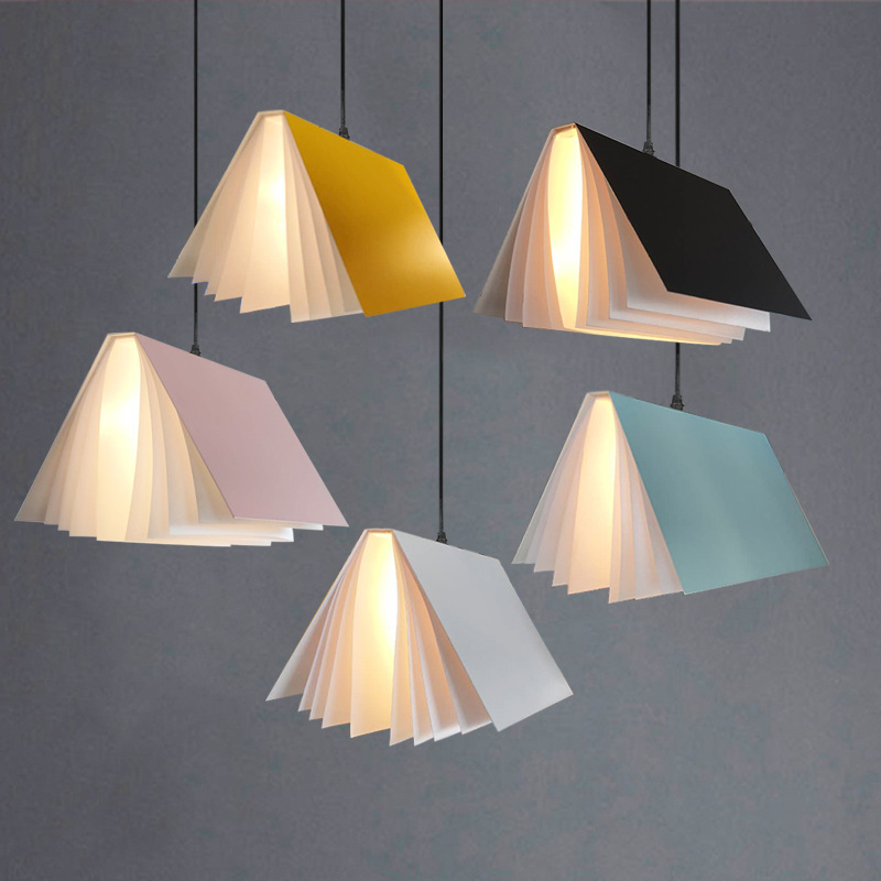 Commercial Kitchen Island - Creative Pendant Light Modern Book Style