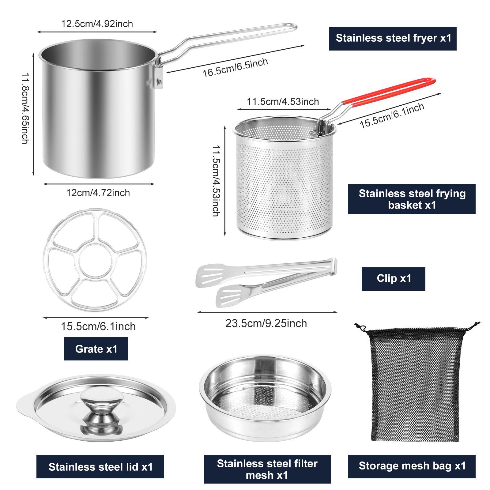 Deep Fryer Pots Stainless Stee - Commercial Kitchen Appliances recensione e prezzo