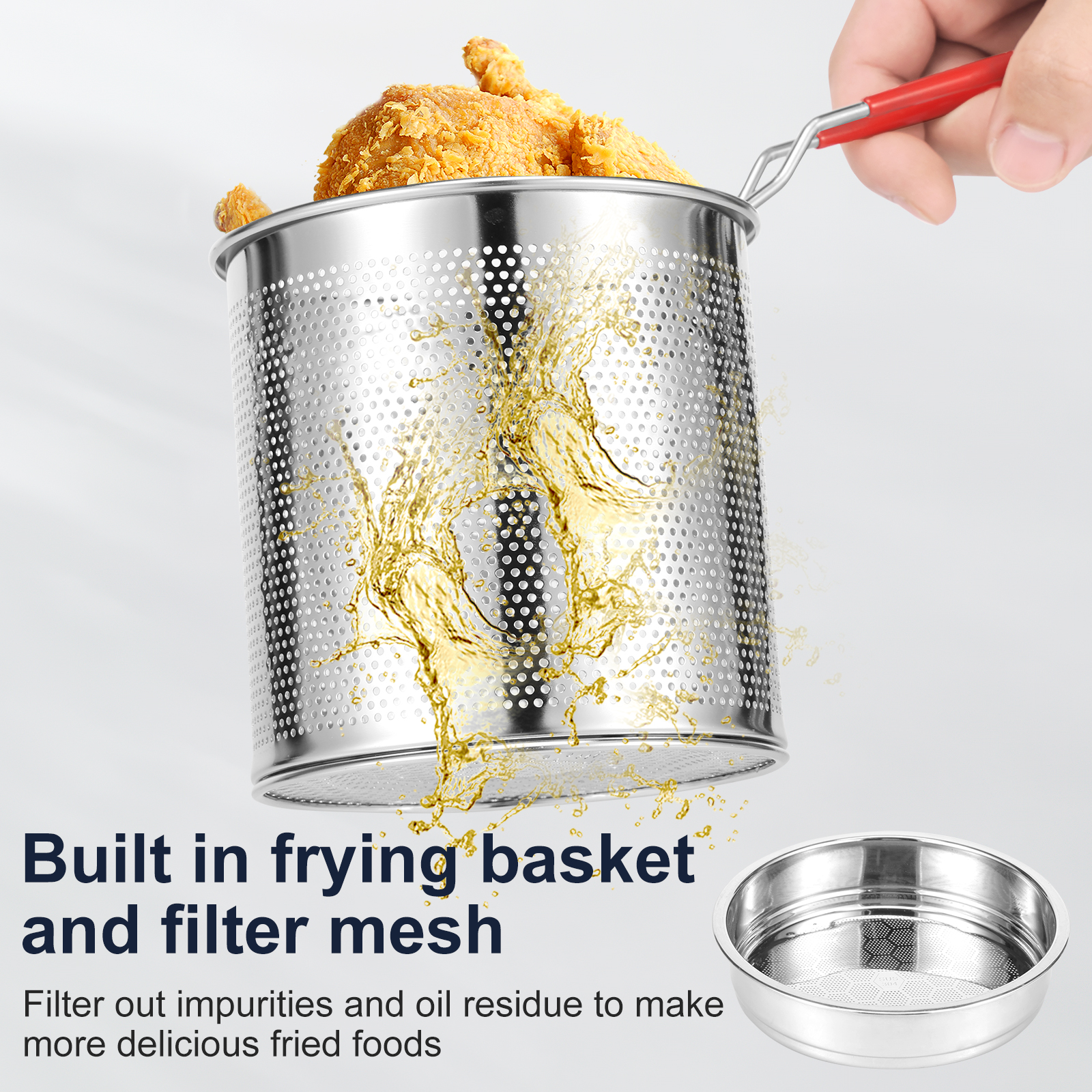 Deep Fryer Pots Stainless Stee - Commercial Kitchen Appliances recensione e prezzo