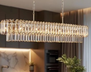 Gold Crystal Chandeliers Dinin - Commercial Kitchen Island recensione e prezzo