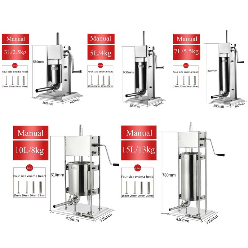 Manual Sausage Stuffer Filler  - Commercial Kitchen Appliances recensione e prezzo
