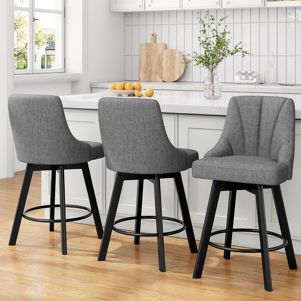 Fabric-Upholstered Swivel Bar  - Commercial Kitchen Island recensione e prezzo