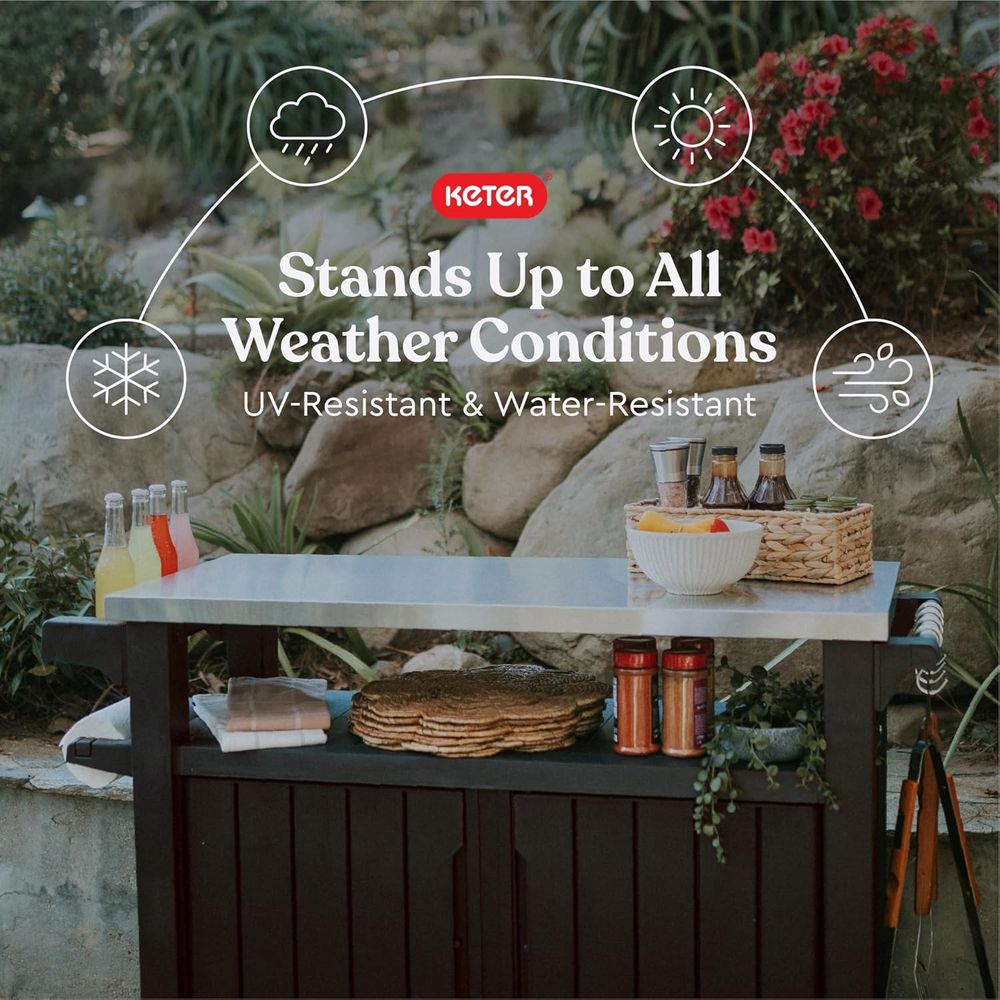 Outdoor Rolling Table Cart for - Commercial Kitchen Island recensione e prezzo