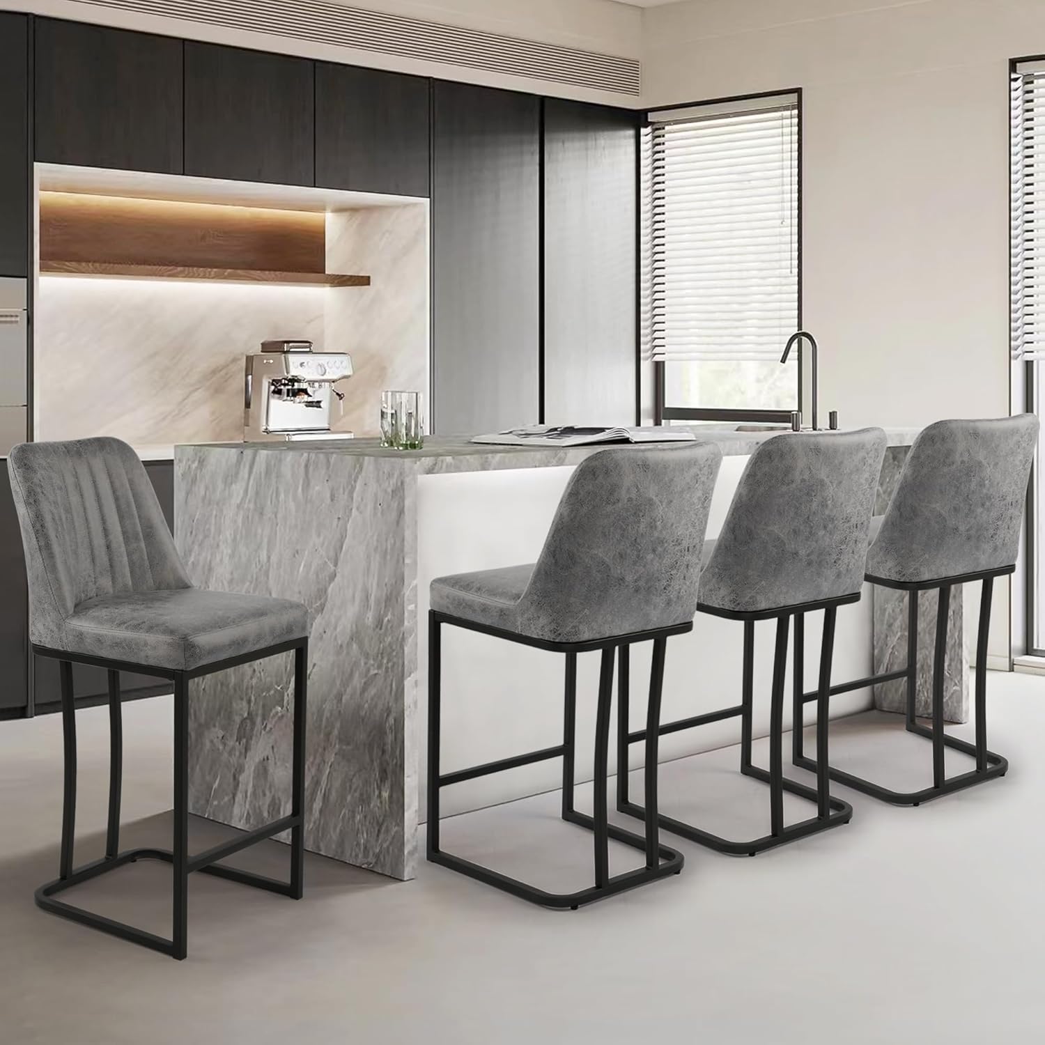 24.8 inch Bar Stools Set of 4, - Commercial Kitchen Island recensione e prezzo