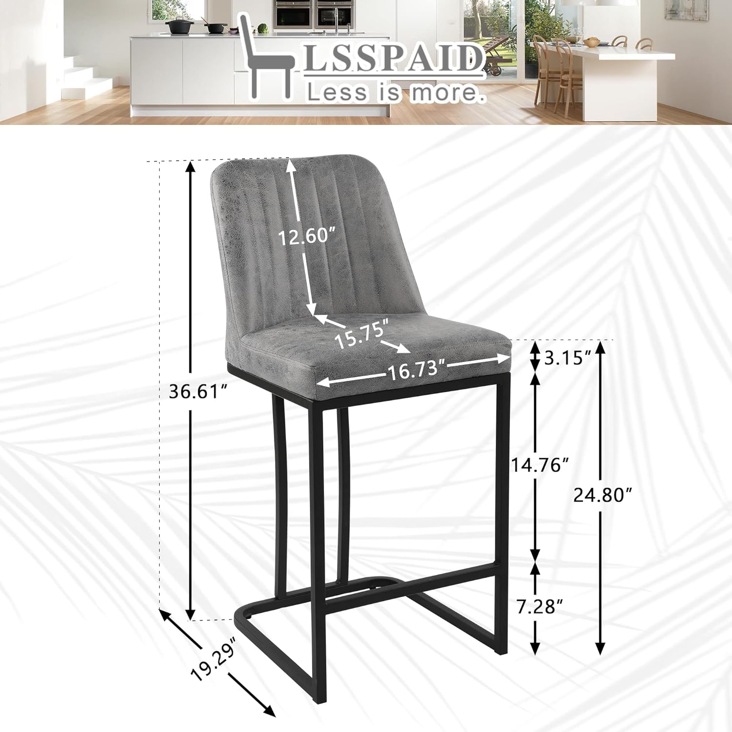 24.8 inch Bar Stools Set of 4, - Commercial Kitchen Island recensione e prezzo