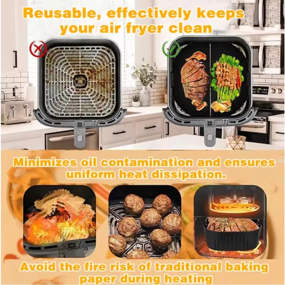 Silicone Air Fryer Mold Oil Fi - Commercial Kitchen Pots And Pans recensione e prezzo