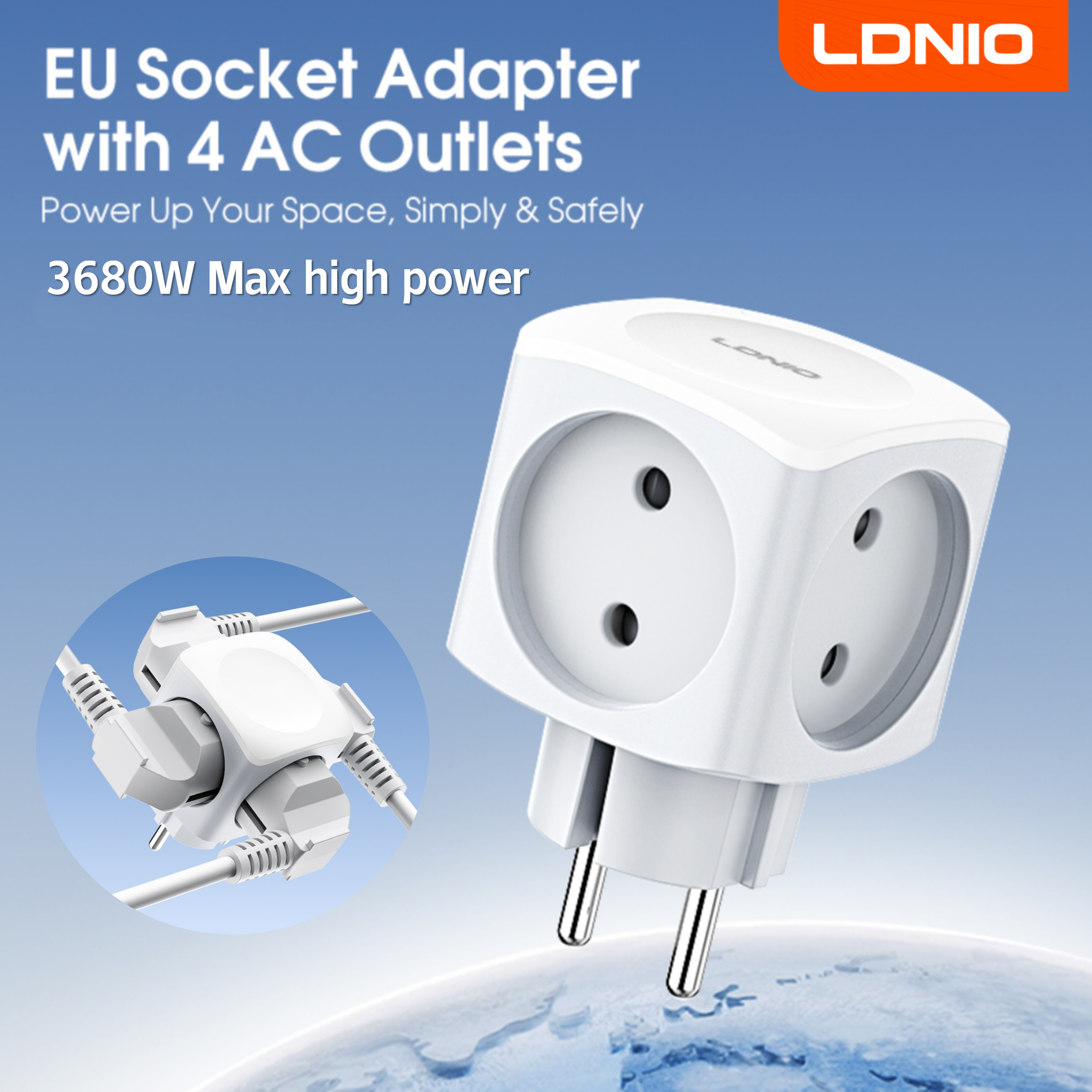 LDNIO 4 EU Outlet Power Cube,  - Commercial Kitchen Outlets recensione e prezzo