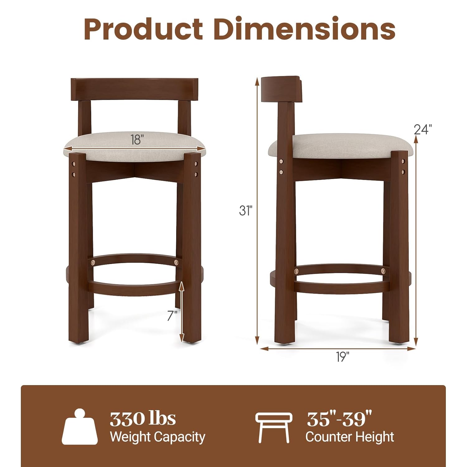 Counter Height Stools Set of 4 - Commercial Kitchen Island recensione e prezzo