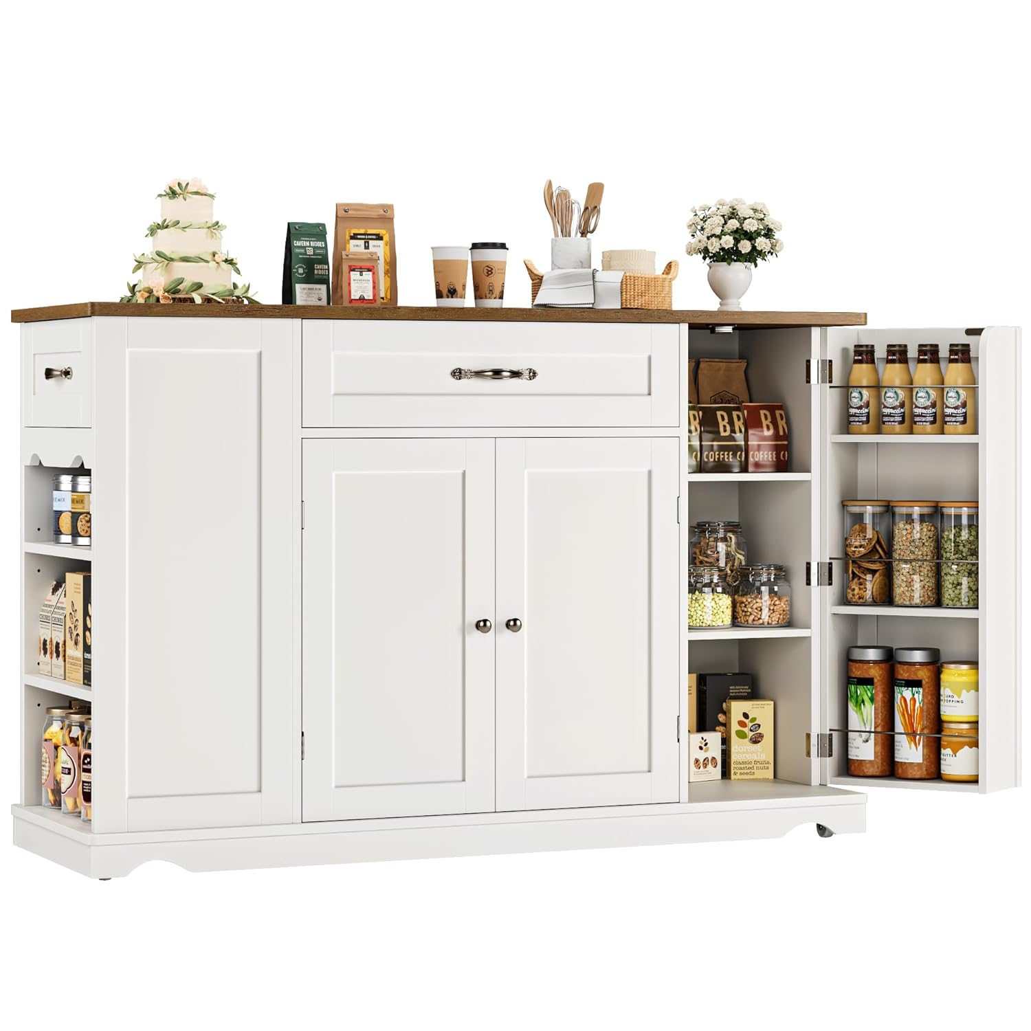 47'' Kitchen Island Cart with  - Commercial Kitchen Island recensione e prezzo