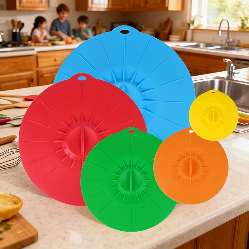 5-Piece Silicone Lids, Heat-Re - Commercial Kitchen Pots And Pans recensione e prezzo