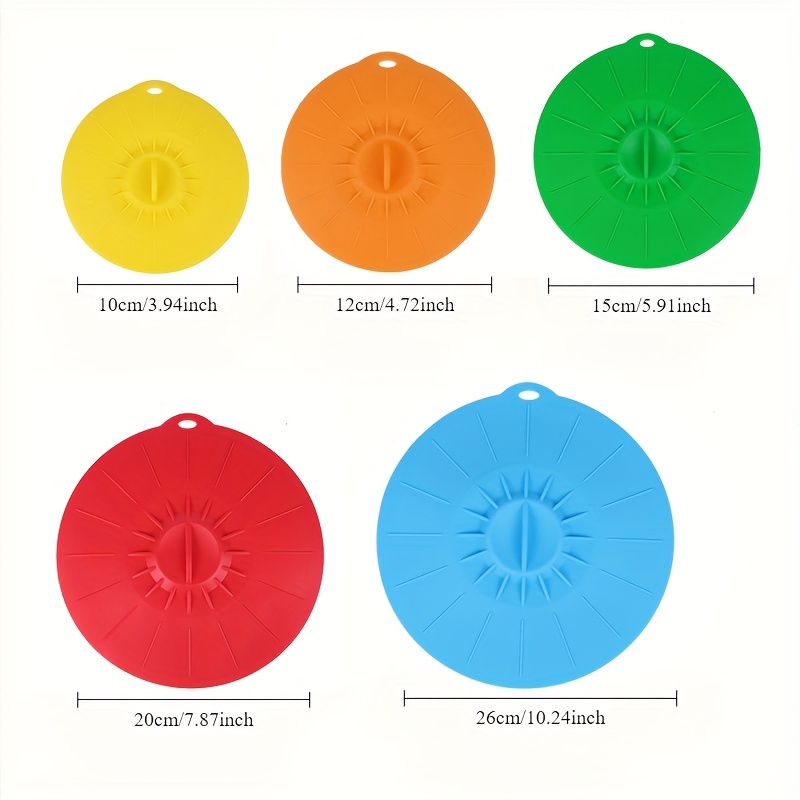 5-Piece Silicone Lids, Heat-Re - Commercial Kitchen Pots And Pans recensione e prezzo