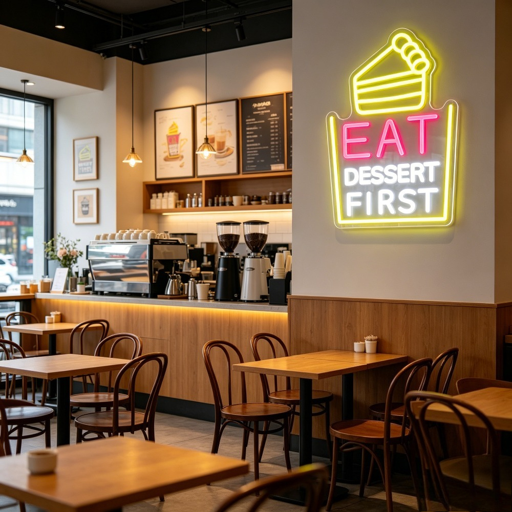 Eat Dessert First Neon Sign LE - Commercial Kitchen Walls recensione e prezzo