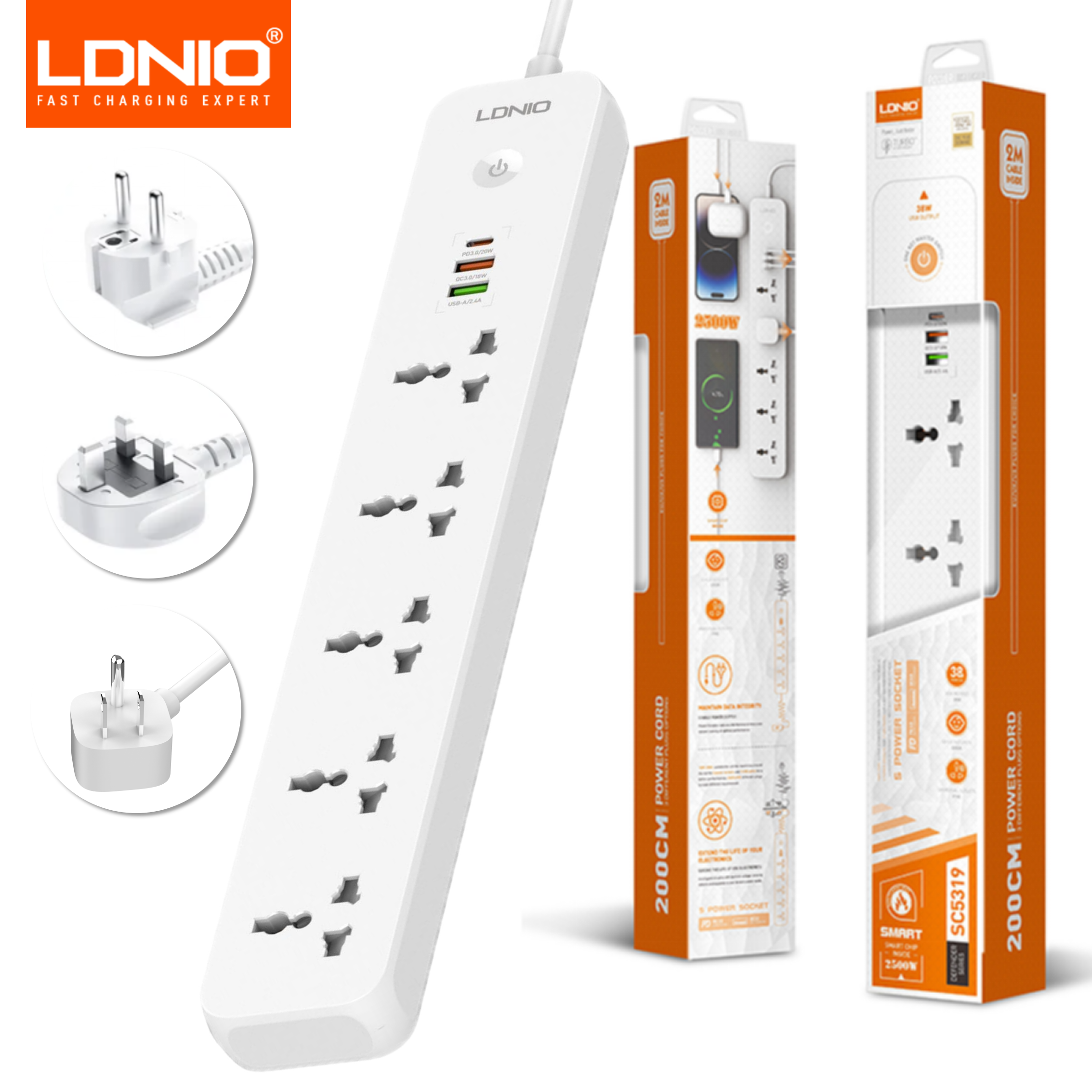 LDNIO 2500W Power Strip with 5 - Commercial Kitchen Outlets recensione e prezzo