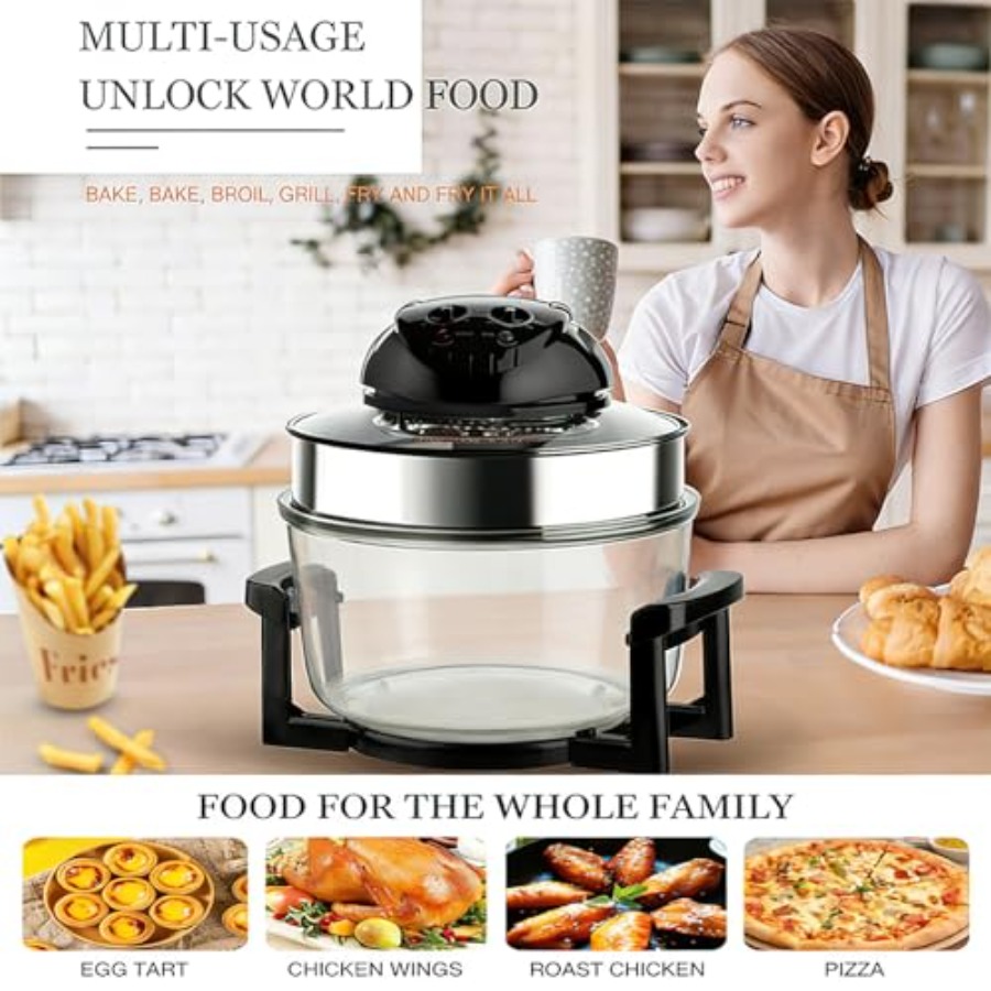 20L 8-in-1 Glass Air Fryer wit - Commercial Kitchen Pots And Pans recensione e prezzo