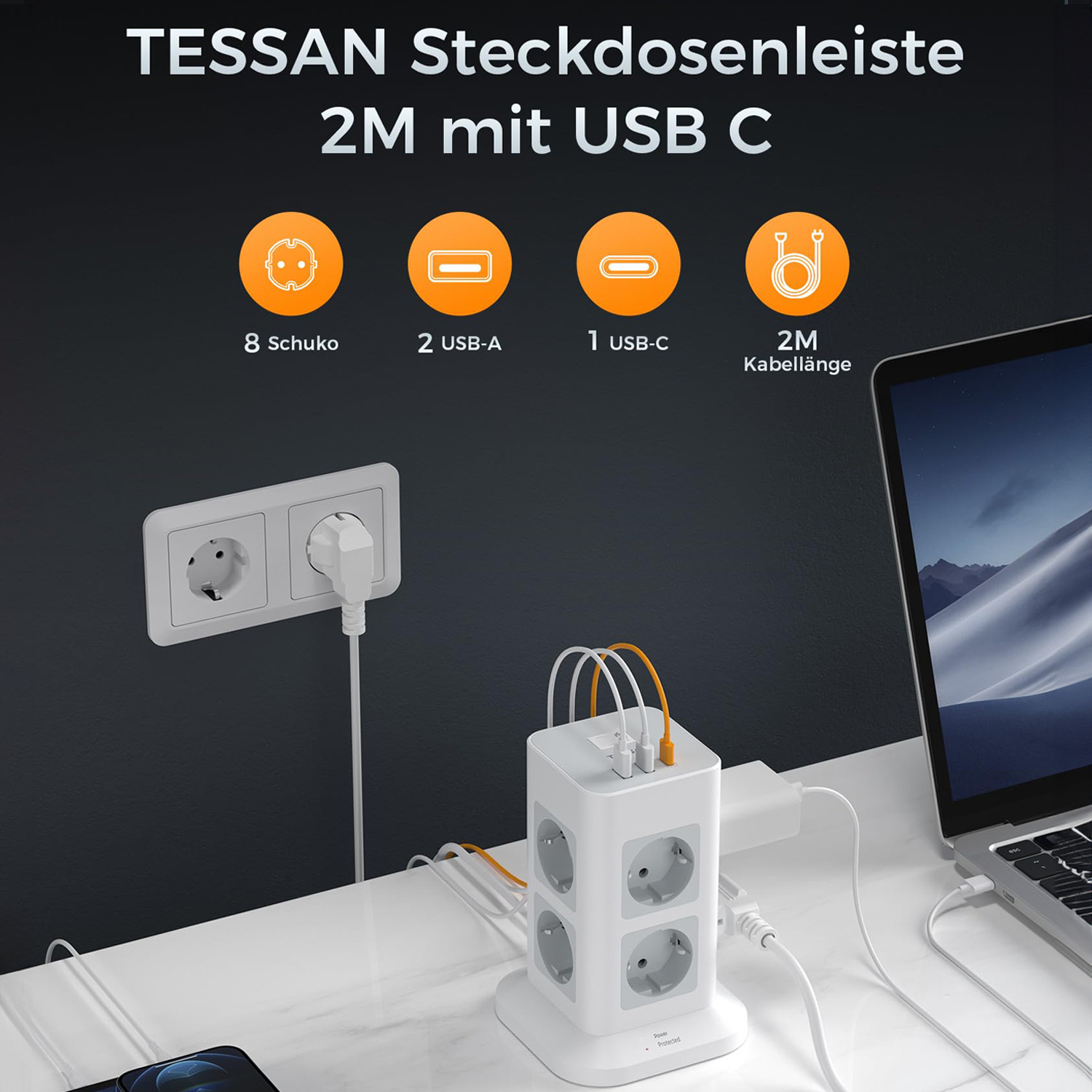 TESSAN Tower Power Strip Multi - Commercial Kitchen Outlets recensione e prezzo