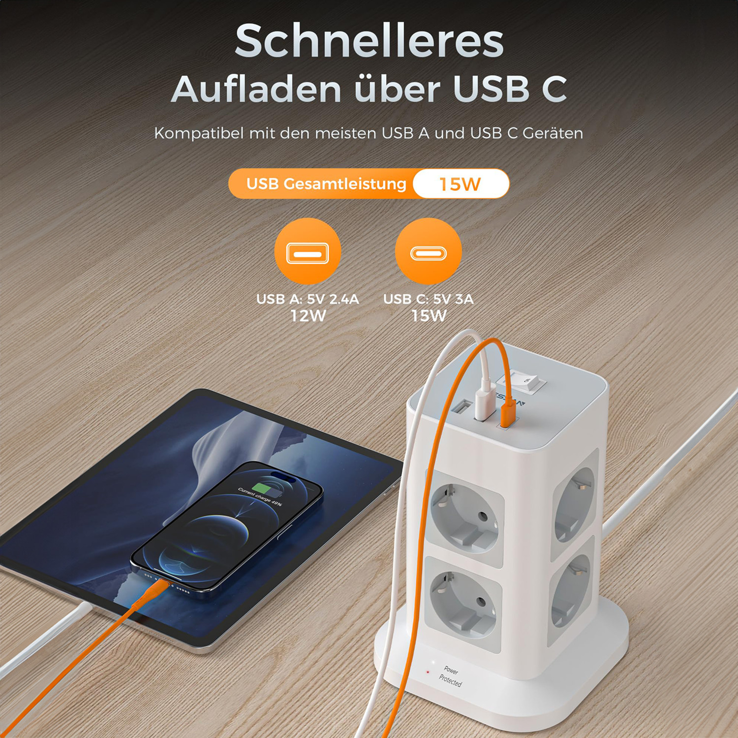TESSAN Tower Power Strip Multi - Commercial Kitchen Outlets recensione e prezzo